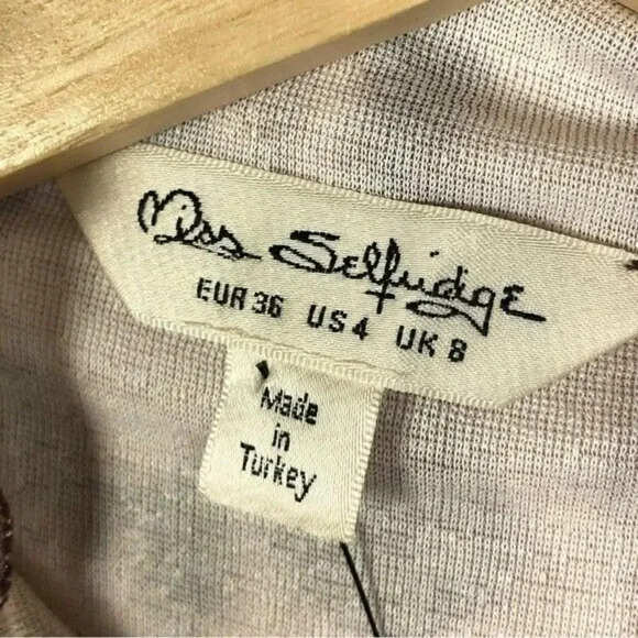 ASOS Miss Selfridge Pink Tie Dye Cropped Short Sleeve Top 4 - Picture 4 of 4